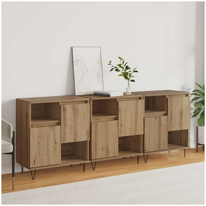 Comparateur de prix : vidaXL Buffets 3 pcs chêne artisanal 180 x 35 x 70 cm