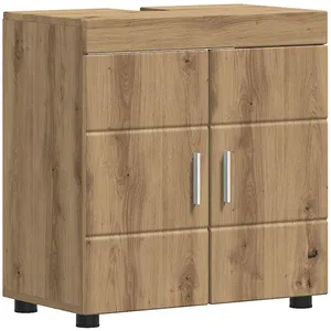 vidaXL Armoire de salle de bain lavabo avec stockage chêne artisanal pas cher