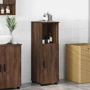 vidaXL Cabinet de salle de bain Chêne marron 30 x 35 x 95 cm pas cher