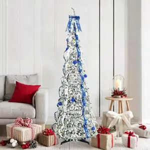 vidaXL Vidaxl Sapin De Noël Artificiel Avec 150 Led Vert 180 Cm Pvc pas cher