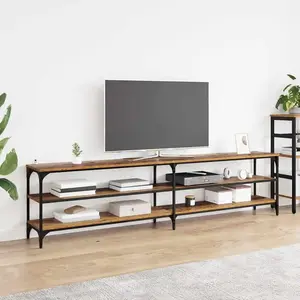 vidaXL Armoire TV vieux bois 200 x 30 x 50 cm bois composite et fer pas cher