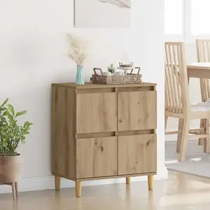 vidaXL Sideboard Chêne Artisan 60 x 35 x 70 cm Matériau dérivé du bois pas cher