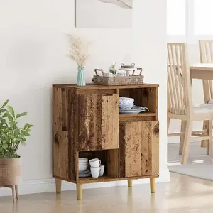 vidaXL Sideboard vieux bois 35 x 60 x 70 cm Bois composite pas cher