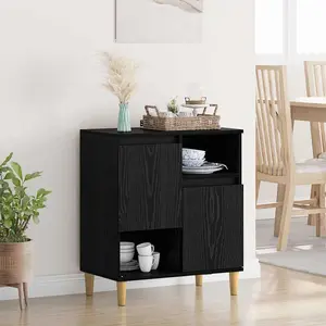 vidaXL Sideboard Chêne noir 35 x 60 x 70 cm Bois composite pas cher