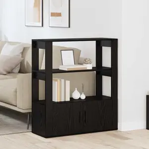 vidaXL Sideboard Chêne noir 30 x 80 x 90 cm Bois composite pas cher