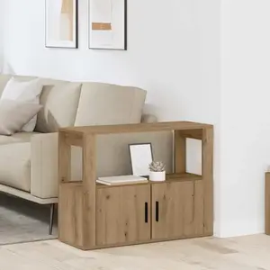 vidaXL Sideboard chêne artisanal 80 x 30 x 60 cm Bois composite pas cher