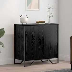 vidaXL Sideboard Chêne noir 78 x 35.5 x 74.5 cm Bois composite pas cher