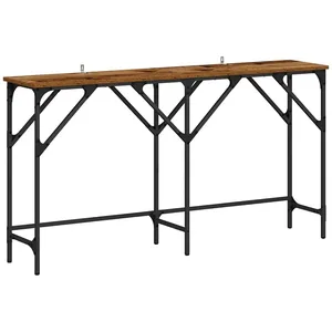 vidaXL Table console Bois ancien 140 x 29 x 75 cm Bois d'ingénierie pas cher