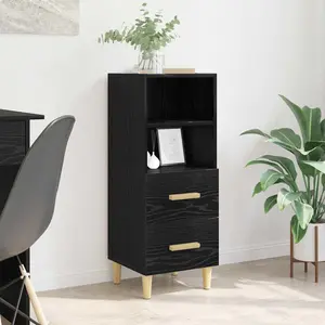 vidaXL Sideboard Chêne noir 34 x 34,5 x 90 cm Bois composite pas cher
