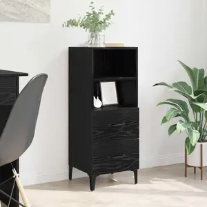 vidaXL Sideboard Chêne noir 34 x 34,5 x 90 cm Bois composite pas cher