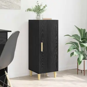 vidaXL Sideboard Chêne noir 34,5 x 34 x 90 cm Bois composite pas cher