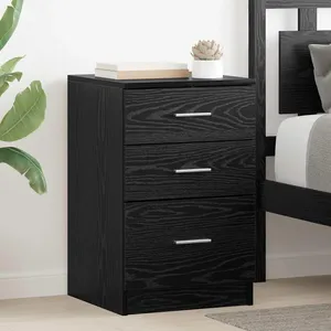 vidaXL Cabinet de chevet Chêne noir 40 x 40 x 63 cm Bois d'ingénierie pas cher