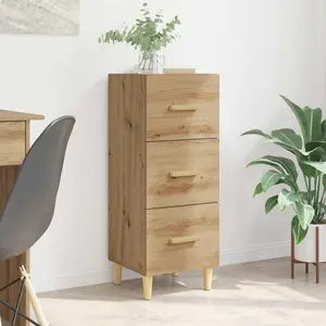 vidaXL Sideboard chêne artisanal 34,5 x 34 x 90 cm Bois composite pas cher