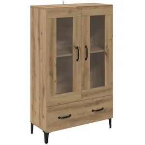vidaXL Highboard Chêne Artisan 70 x 31 x 115 cm Bois composite et fer pas cher