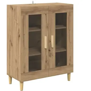 vidaXL Buffet Chêne artisanal 69,5 x 34 x 90 cm Bois d'ingénierie pas cher