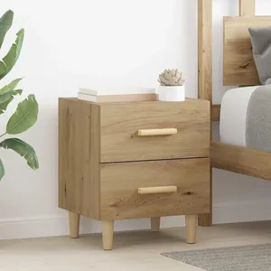 vidaXL Armoire de lit avec tiroir chêne artisanal 40 x 35 x 47.5 cm pas cher