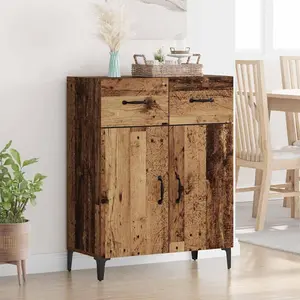 vidaXL Buffet vieux bois 34 x 69.5 x 90 cm Bois composite pas cher