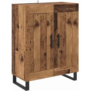 vidaXL Buffet vieux bois 69,5 x 34 x 90 cm bois composite et fer pas cher