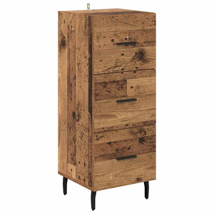 vidaXL Buffet Bois ancien 34 x 34,5 x 90 cm Bois d'ingénierie pas cher