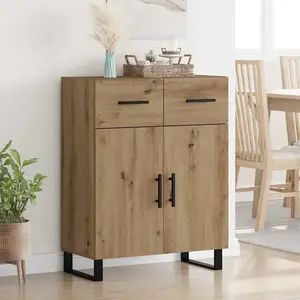 vidaXL Buffet Chêne artisanal 69,5 x 34 x 90 cm Bois d'ingénierie pas cher