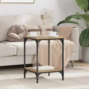 Comparateur de prix : vidaXL Table basse Chêne artisanal 40 x 40 x 55 cm Bois d'ingénierie