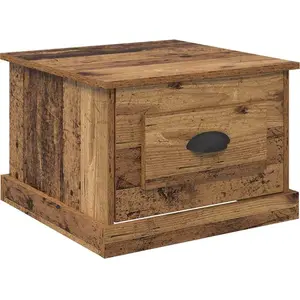 vidaXL Table basse Bois Ancien 50 x 50 x 35 cm Bois d'ingénierie pas cher