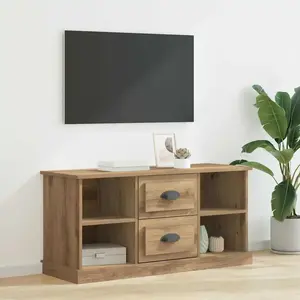vidaXL Armoire TV Chêne Artisan 99,5 x 35,5 x 48 cm Bois composite pas cher