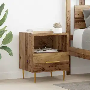 vidaXL Table de chevet Marron 40 x 35 x 47.5 cm Bois d'ingénierie pas cher