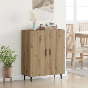 vidaXL Buffet Chêne artisanal 69,5 x 34 x 90 cm Bois d'ingénierie pas cher