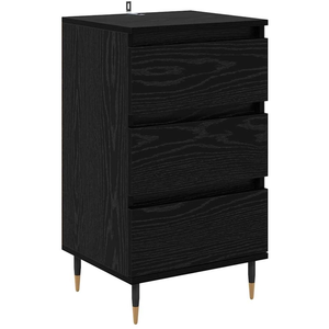 vidaXL Buffet avec tiroir Chêne noir 35 x 40 x 70 cm Bois d'ingénierie pas cher