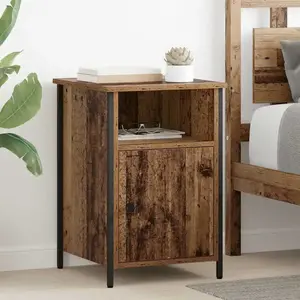 vidaXL Cabinet de chevet Bois ancien 40 x 42 x 60 cm Bois d'ingénierie pas cher