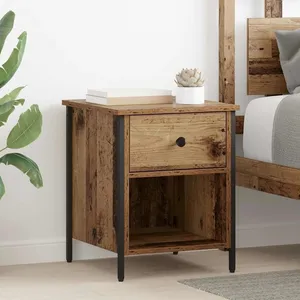 vidaXL Cabinet de chevet Bois ancien 40 x 42 x 50 cm Bois d'ingénierie pas cher
