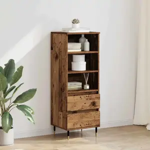 vidaXL Haut Armoire Bois Ancien 40 x 36 x 110 cm Bois d'ingénierie pas cher