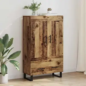 vidaXL Haut Armoire Bois Ancien 69,5 x 31 x 115 cm Bois d'ingénierie pas cher