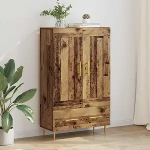 vidaXL Haut Armoire Bois Ancien 69,5 x 31 x 115 cm Bois d'ingénierie pas cher