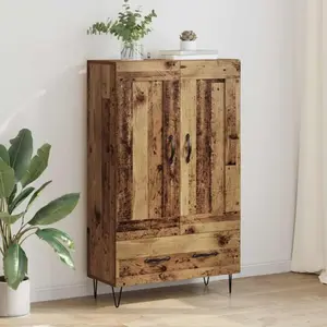 vidaXL Haut Armoire Bois Ancien 69,5 x 31 x 115 cm Bois d'ingénierie pas cher