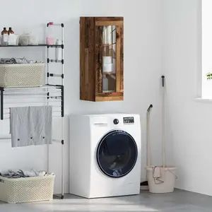 vidaXL vidaXL Meuble mural Bois Ancien 34,5 x 34 x 90 cm pas cher