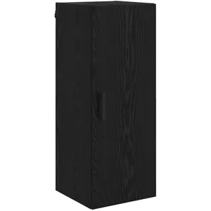 vidaXL Armoire murale noir aspect chêne 34,5 x 34 x 90 cm pas cher