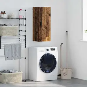 vidaXL Armoire murale vieux bois 34,5 x 34 x 90 cm Bois composite pas cher