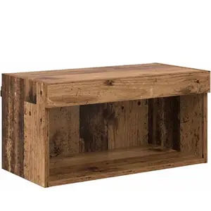 vidaXL Meuble TV mural vieux bois 60 x 30 x 30 cm Bois composite pas cher