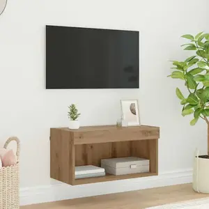 vidaXL Armoire TV Chêne Artisan 60 x 30 x 30 cm Bois composite pas cher