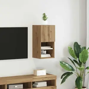 vidaXL Armoire TV murale en chêne Artisan 30,5 x 30 x 60 cm pas cher
