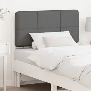 vidaXL Tête de lit capitonnée Blanc et gris clair 100 cm Pin massif pas cher