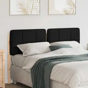 vidaXL vidaXL Tête de lit capitonnée Marron et Noir 135 cm Pin massif pas cher