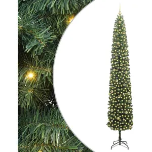 vidaXL Vidaxl Sapin De Noël Artificiel With Leds Vert 270 Cm Pvc pas cher