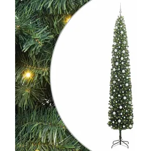 vidaXL Vidaxl Sapin De Noël Artificiel With Leds Vert 270 Cm Pvc pas cher