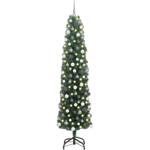 vidaXL Vidaxl Sapin De Noël Mince Vert 48 X 48 X 180 Cm Plastique Et M... pas cher