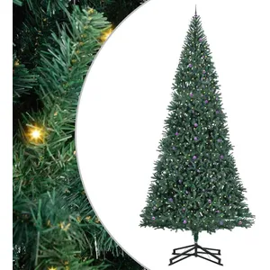 vidaXL vidaXL Arbre de Noël artificiel pré-éclairé avec ensemble de bo...