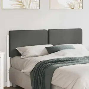 vidaXL Tête de lit capitonnée Blanc et gris clair 160 cm Pin massif pas cher