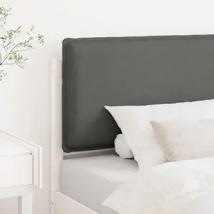 vidaXL Tête de lit capitonnée Blanc et gris clair 75 cm Pin massif pas cher